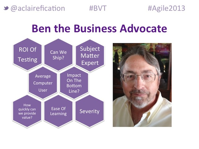 Agile2013_BigVisibleTesting_BusinessAdvocate-Persona