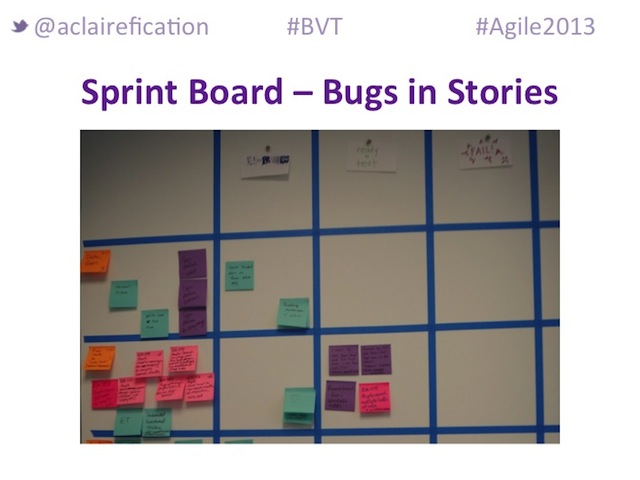 Agile2013_BigVisibleTesting_TechnologyAdvocate-BugBoard